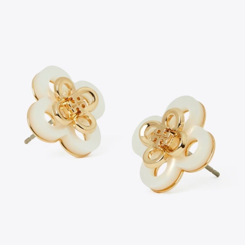 FORGET ME NOT CLOVER STUD EARRINGS